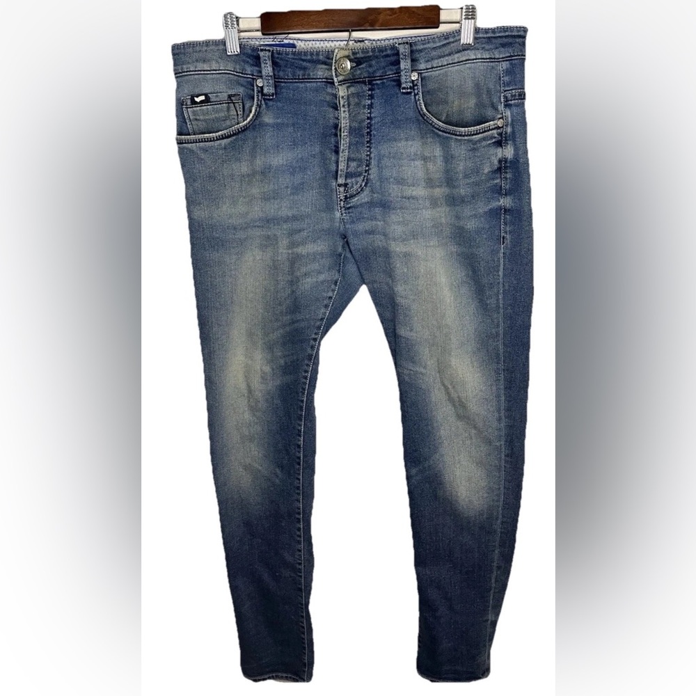 Gas Denim Jeans Men’s Norton Carrot Size 34x32 Medium Wash Button Closure EUC
